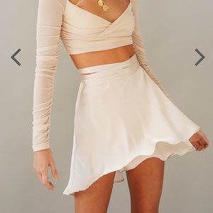 Wrap mini skirt